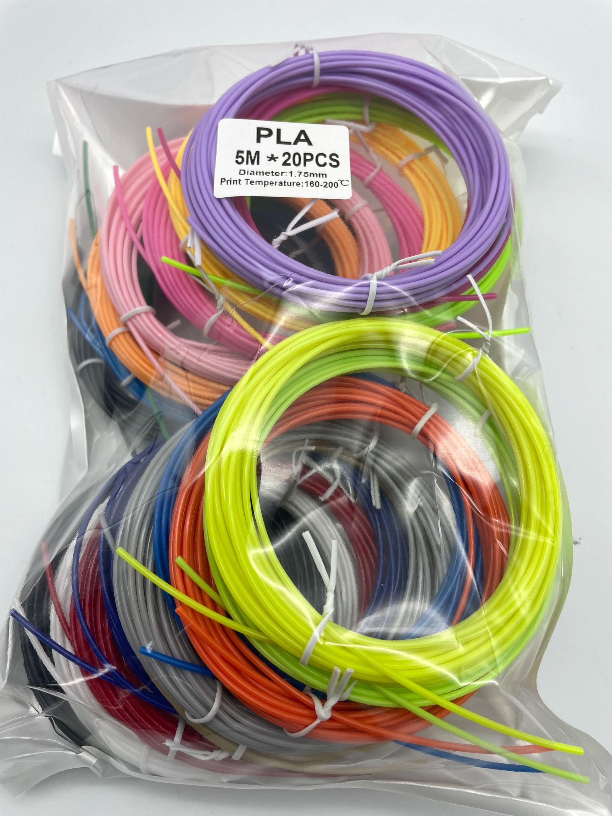 3D printing pen gift set for kids with colorful PLA filament coils in assorted colors