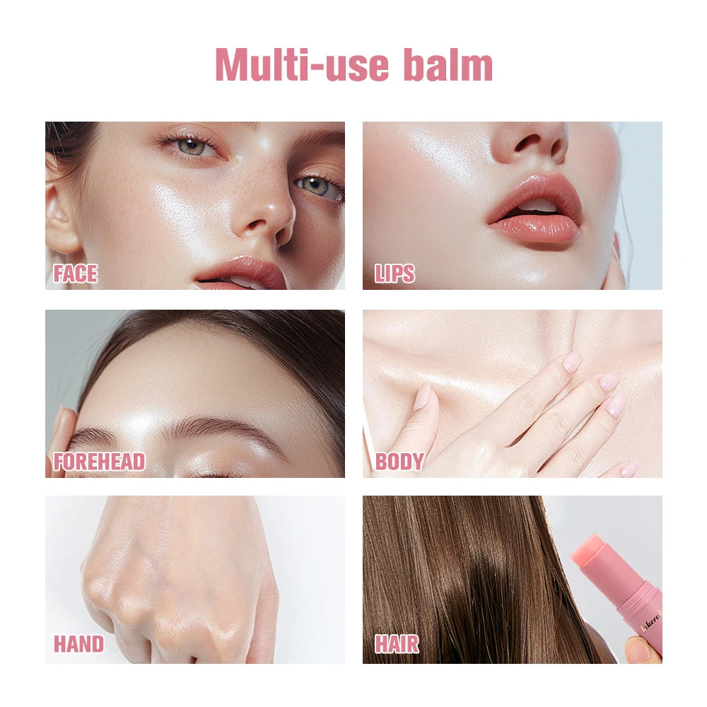 Pluxina collagen wrinkle balm stick multi-use on face lips forehead body hand and hair for moisturizing